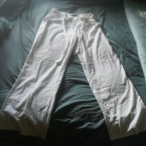 All white dress pants